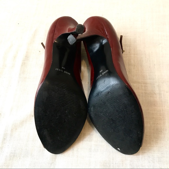 Nine West Red patent leather heels - Picture 4 of 6